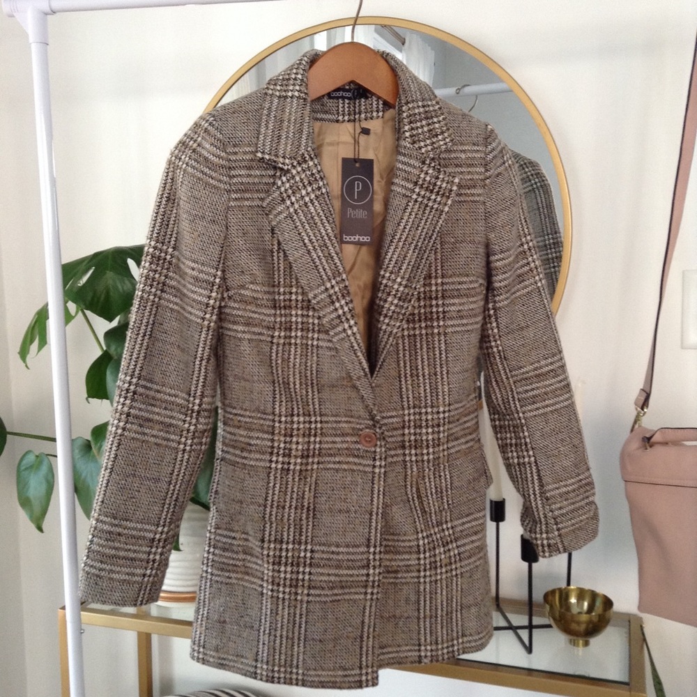 Plaid coat blazer/ jacket